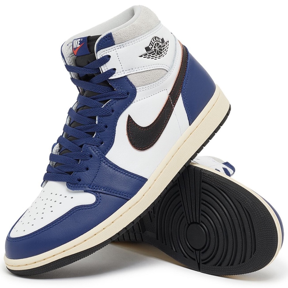Jordan 1 Retro High OG Rare Air White Deep Royal Blue Men’s 9.5 W/Box DZ5485-100
